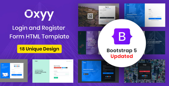 Oxyy Login and Register Form HTML Templates
